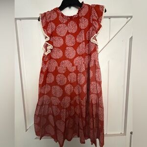 THML orange and pink Mini Dress with cream accents